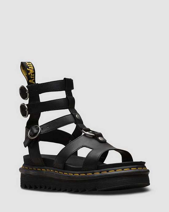 Sandalias De Gladiador Dr. Martens Adaira Mujer Negros MX-64517